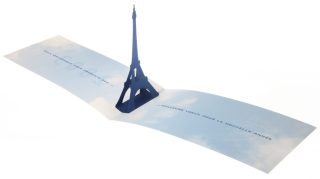carte de vœux Tour Eiffel par MH Éditions