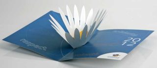 Cartes fleur avec pétales pointus
