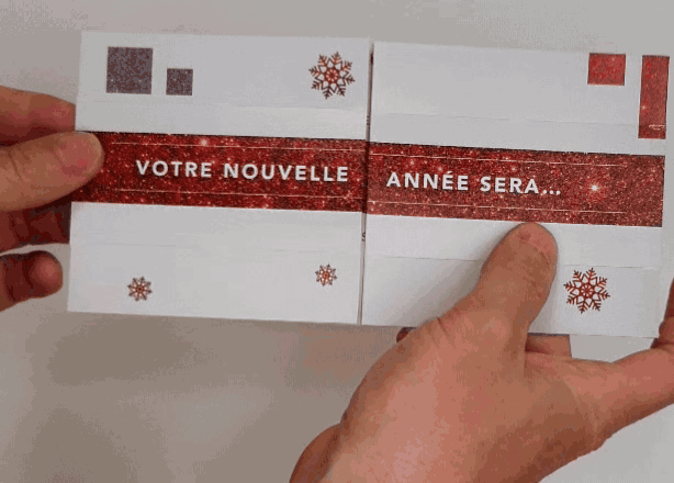 carte à pliage perpétuel format 20x10 cm. Fabrication française par MH Éditions Paris